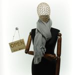 Fashion, accesorii si bijuterii - Femei - Accesorii femei - Esarfe si fulare femei - Esarfa dama, din lana, Buticcochet, 66x200 cm, model cu sclipici, Gri - ES3396 - Infinity.ro