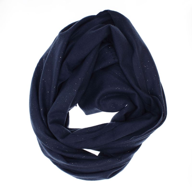 Fashion, accesorii si bijuterii - Femei - Accesorii femei - Esarfe si fulare femei - Esarfa dama, din lana, Buticcochet, 66x200 cm, model cu sclipici, Bleumarin - ES3389 - Infinity.ro