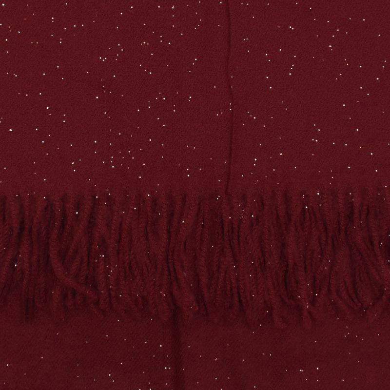 Fashion, accesorii si bijuterii - Femei - Accesorii femei - Esarfe si fulare femei - Esarfa dama, din lana, Buticcochet, 66x200 cm, model cu sclipici, Bordo - ES3390 - Infinity.ro