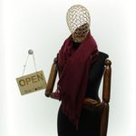Fashion, accesorii si bijuterii - Femei - Accesorii femei - Esarfe si fulare femei - Esarfa dama, din lana, Buticcochet, 66x200 cm, model cu sclipici, Bordo - ES3390 - Infinity.ro