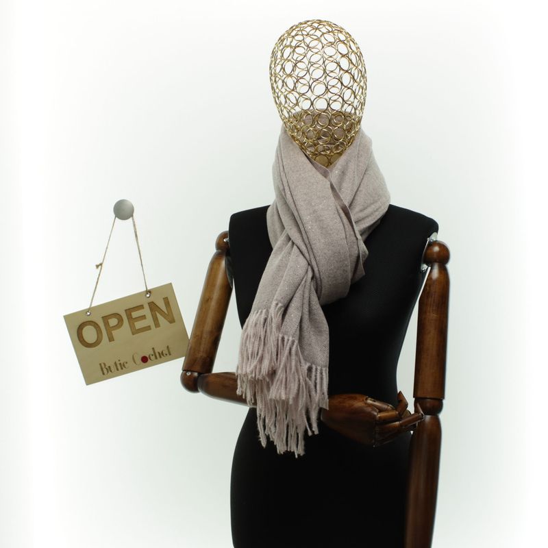 Fashion, accesorii si bijuterii - Femei - Accesorii femei - Esarfe si fulare femei - Esarfa dama, din lana, Buticcochet, 66x200 cm, model cu sclipici, Lila - ES3392 - Infinity.ro