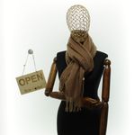 Fashion, accesorii si bijuterii - Femei - Accesorii femei - Esarfe si fulare femei - Esarfa dama, din lana, Buticcochet, 66x200 cm, model cu sclipici, Maro - ES3393 - Infinity.ro