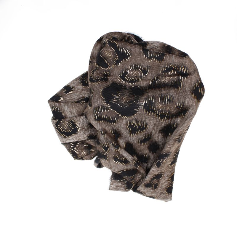 Fashion, accesorii si bijuterii - Femei - Accesorii femei - Esarfe si fulare femei - Esarfa dama, din lana, Buticcochet, 70x186 cm, model animal print, Bej - ES3399 - Infinity.ro