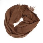 Fashion, accesorii si bijuterii - Femei - Accesorii femei - Esarfe si fulare femei - Esarfa dama, din lana, Buticcochet, 66x200 cm, model cu sclipici, Maro - ES3393 - Infinity.ro