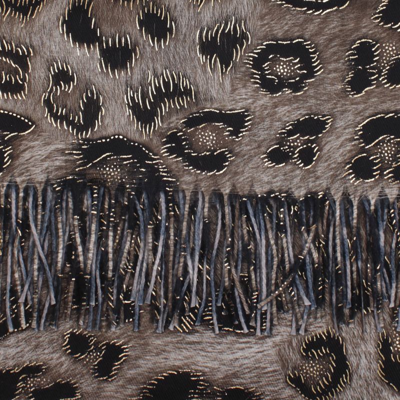 Fashion, accesorii si bijuterii - Femei - Accesorii femei - Esarfe si fulare femei - Esarfa dama, din lana, Buticcochet, 70x186 cm, model animal print, Bej - ES3399 - Infinity.ro