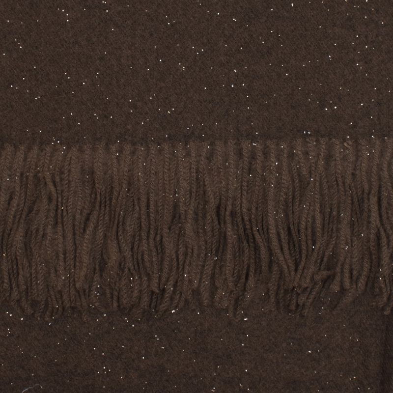 Fashion, accesorii si bijuterii - Femei - Accesorii femei - Esarfe si fulare femei - Esarfa dama, din lana, Buticcochet, 66x200 cm, model cu sclipici, Maro inchis - ES3394 - Infinity.ro