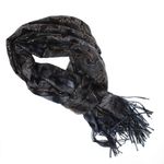 Fashion, accesorii si bijuterii - Femei - Accesorii femei - Esarfe si fulare femei - Esarfa dama, din lana, Buticcochet, 70x186 cm, model animal print, Bleumarin - ES3401 - Infinity.ro
