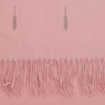 Fashion, accesorii si bijuterii - Femei - Accesorii femei - Esarfe si fulare femei - Esarfa dama, din lana, Buticcochet, 74x186 cm, model uni cu strasuri, Roz - ES3403 - Infinity.ro