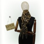 Fashion, accesorii si bijuterii - Femei - Accesorii femei - Esarfe si fulare femei - Esarfa dama, din lana, Buticcochet, 70x186 cm, model animal print, Maro - ES3400 - Infinity.ro