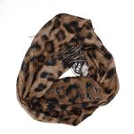 Fashion, accesorii si bijuterii - Femei - Accesorii femei - Esarfe si fulare femei - Esarfa dama, din lana, Buticcochet, 70x186 cm, model animal print, Maro - ES3400 - Infinity.ro