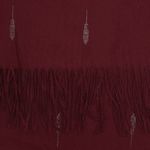 Fashion, accesorii si bijuterii - Femei - Accesorii femei - Esarfe si fulare femei - Esarfa dama, din lana, Buticcochet, 74x186 cm, model uni cu strasuri, Bordo - ES3407 - Infinity.ro