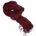 Fashion, accesorii si bijuterii - Femei - Accesorii femei - Esarfe si fulare femei - Esarfa dama, din lana, Buticcochet, 74x186 cm, model uni cu strasuri, Bordo - ES3407 - Infinity.ro