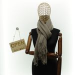 Fashion, accesorii si bijuterii - Femei - Accesorii femei - Esarfe si fulare femei - Esarfa dama, din lana, Buticcochet, 70x190 cm, model uni , Bej inchis - ES3411 - Infinity.ro