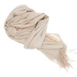 Fashion, accesorii si bijuterii - Femei - Accesorii femei - Esarfe si fulare femei - Esarfa dama, din lana, Buticcochet, 74x186 cm, model uni cu strasuri, Bej - ES3408 - Infinity.ro