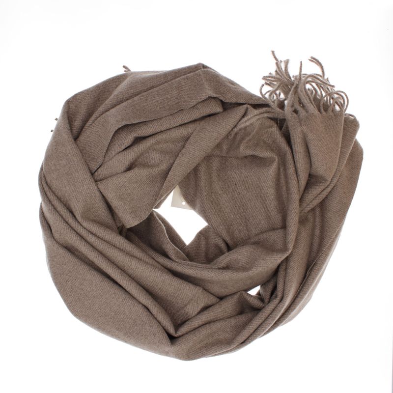 Fashion, accesorii si bijuterii - Femei - Accesorii femei - Esarfe si fulare femei - Esarfa dama, din lana, Buticcochet, 70x190 cm, model uni , Bej inchis - ES3411 - Infinity.ro