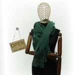 Fashion, accesorii si bijuterii - Femei - Accesorii femei - Esarfe si fulare femei - Esarfa dama, din lana, Buticcochet, 70x190 cm, model uni, Verde - ES3412 - Infinity.ro