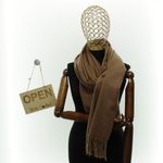 Fashion, accesorii si bijuterii - Femei - Accesorii femei - Esarfe si fulare femei - Esarfa dama, din lana, Buticcochet, 70x190 cm, model uni, Maro - ES3415 - Infinity.ro