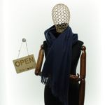 Fashion, accesorii si bijuterii - Femei - Accesorii femei - Esarfe si fulare femei - Esarfa dama, din lana, Buticcochet, 70x190 cm, model uni, Bleumarin - ES3414 - Infinity.ro