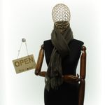 Fashion, accesorii si bijuterii - Femei - Accesorii femei - Esarfe si fulare femei - Esarfa dama, din lana, Buticcochet, 70x190 cm, model uni, Maro inchis - ES3418 - Infinity.ro