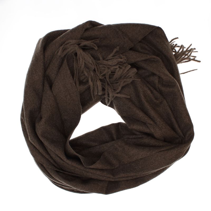 Fashion, accesorii si bijuterii - Femei - Accesorii femei - Esarfe si fulare femei - Esarfa dama, din lana, Buticcochet, 70x190 cm, model uni, Maro inchis - ES3418 - Infinity.ro