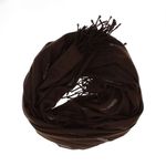 Fashion, accesorii si bijuterii - Femei - Accesorii femei - Esarfe si fulare femei - Esarfa dama, din lana, Buticcochet, 74x186 cm, model uni cu strasuri, Maro - ES3409 - Infinity.ro