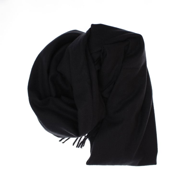 Fashion, accesorii si bijuterii - Femei - Accesorii femei - Esarfe si fulare femei - Esarfa dama, din lana, Buticcochet, 70x190 cm, model uni, Negru - ES3421 - Infinity.ro