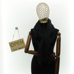 Fashion, accesorii si bijuterii - Femei - Accesorii femei - Esarfe si fulare femei - Esarfa dama, din lana, Buticcochet, 70x190 cm, model uni, Negru - ES3421 - Infinity.ro