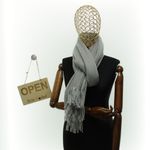 Fashion, accesorii si bijuterii - Femei - Accesorii femei - Esarfe si fulare femei - Esarfa dama, din lana, Buticcochet, 70x190 cm, model uni, Gri - ES3419 - Infinity.ro
