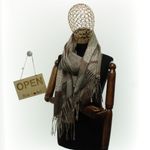 Fashion, accesorii si bijuterii - Femei - Accesorii femei - Esarfe si fulare femei - Esarfa dama, din lana, Buticcochet, 70x180 cm, model floral, Maro - ES3432 - Infinity.ro