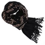 Fashion, accesorii si bijuterii - Femei - Accesorii femei - Esarfe si fulare femei - Esarfa dama, din lana, Buticcochet, 70x180 cm, model cu boderie, Negru - ES3444 - Infinity.ro