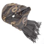 Fashion, accesorii si bijuterii - Femei - Accesorii femei - Esarfe si fulare femei - Esarfa dama, din lana, Buticcochet, 70x180 cm, model cu boderie, Gri - ES3439 - Infinity.ro
