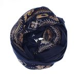 Fashion, accesorii si bijuterii - Femei - Accesorii femei - Esarfe si fulare femei - Esarfa dama, din lana, Buticcochet, 70x180 cm, model cu boderie, Bleumarin - ES3441 - Infinity.ro