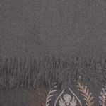 Fashion, accesorii si bijuterii - Femei - Accesorii femei - Esarfe si fulare femei - Esarfa dama, din lana, Buticcochet, 70x180 cm, model cu boderie, Gri - ES3439 - Infinity.ro