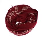 Fashion, accesorii si bijuterii - Femei - Accesorii femei - Esarfe si fulare femei - Esarfa dama, din lana, Buticcochet, 70x180 cm, model cu boderie, Visiniu - ES3447 - Infinity.ro