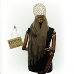 Fashion, accesorii si bijuterii - Femei - Accesorii femei - Esarfe si fulare femei - Esarfa dama, din lana, Buticcochet, 70x180 cm, model cu boderie, Maro - ES3442 - Infinity.ro