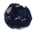 Fashion, accesorii si bijuterii - Femei - Accesorii femei - Esarfe si fulare femei - Esarfa dama, din lana, Buticcochet, 70x180 cm, model cu boderie, Bleumarin - ES3457 - Infinity.ro