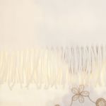 Fashion, accesorii si bijuterii - Femei - Accesorii femei - Esarfe si fulare femei - Esarfa dama, din lana, Buticcochet, 70x180 cm, model cu boderie, Alb - ES3458 - Infinity.ro