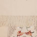 Fashion, accesorii si bijuterii - Femei - Accesorii femei - Esarfe si fulare femei - Esarfa dama, din lana, Buticcochet, 70x180 cm, model cu boderie, Bej - ES3472 - Infinity.ro