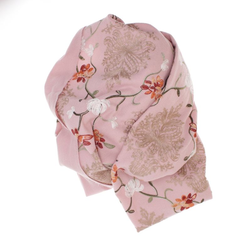 Fashion, accesorii si bijuterii - Femei - Accesorii femei - Esarfe si fulare femei - Esarfa dama, din lana, Buticcochet, 70x180 cm, model cu boderie, Roz - ES3474 - Infinity.ro