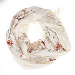 Fashion, accesorii si bijuterii - Femei - Accesorii femei - Esarfe si fulare femei - Esarfa dama, din lana, Buticcochet, 70x180 cm, model cu boderie, Alb - ES3476 - Infinity.ro