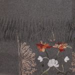 Fashion, accesorii si bijuterii - Femei - Accesorii femei - Esarfe si fulare femei - Esarfa dama, din lana, Buticcochet, 70x180 cm, model cu boderie, Gri - ES3478 - Infinity.ro