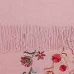 Fashion, accesorii si bijuterii - Femei - Accesorii femei - Esarfe si fulare femei - Esarfa dama, din lana, Buticcochet, 70x180 cm, model cu boderie, Roz - ES3484 - Infinity.ro