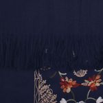 Fashion, accesorii si bijuterii - Femei - Accesorii femei - Esarfe si fulare femei - Esarfa dama, din lana, Buticcochet, 70x180 cm, model cu boderie, Bleumarin - ES3477 - Infinity.ro