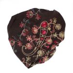 Fashion, accesorii si bijuterii - Femei - Accesorii femei - Esarfe si fulare femei - Esarfa dama, din lana, Buticcochet, 70x180 cm, model cu boderie, Maro inchis - ES3482 - Infinity.ro