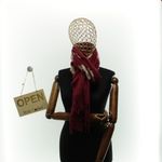 Fashion, accesorii si bijuterii - Femei - Accesorii femei - Esarfe si fulare femei - Esarfa dama, din lana, Buticcochet, 70x180 cm, model cu broderie si strasuri, Visiniu - ES3491 - Infinity.ro