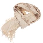 Fashion, accesorii si bijuterii - Femei - Accesorii femei - Esarfe si fulare femei - Esarfa dama, din lana, Buticcochet, 70x180 cm, model cu broderie si strasuri, Bej - ES3495 - Infinity.ro