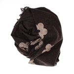 Fashion, accesorii si bijuterii - Femei - Accesorii femei - Esarfe si fulare femei - Esarfa dama, din lana, Buticcochet, 70x180 cm, model cu broderie si strasuri, Maro inchis - ES3497 - Infinity.ro