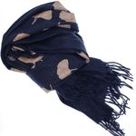 Fashion, accesorii si bijuterii - Femei - Accesorii femei - Esarfe si fulare femei - Esarfa dama, din lana, Buticcochet, 70x180 cm, model cu broderie si sclipici, Bleumarin - ES3502 - Infinity.ro