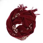 Fashion, accesorii si bijuterii - Femei - Accesorii femei - Esarfe si fulare femei - Esarfa dama, din lana, Buticcochet, 70x180 cm, model cu broderie si strasuri, Visiniu  - ES3508 - Infinity.ro