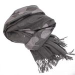 Fashion, accesorii si bijuterii - Femei - Accesorii femei - Esarfe si fulare femei - Esarfa dama, din lana, Buticcochet, 70x180 cm, model cu broderie si sclipici, Gri - ES3503 - Infinity.ro